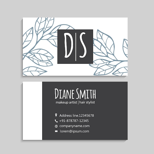 Vector abstract creative business cards set template Vector illustration