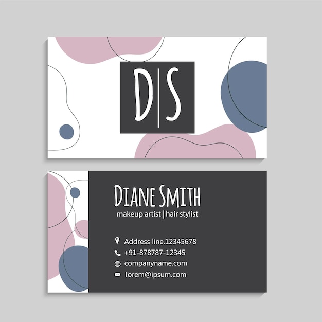 Vector abstract creative business cards set template Vector illustration