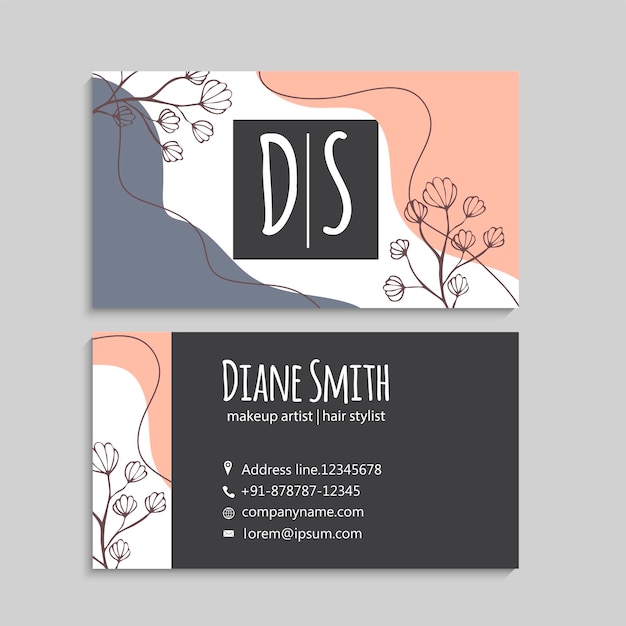 Vector abstract creative business cards set template Vector illustration