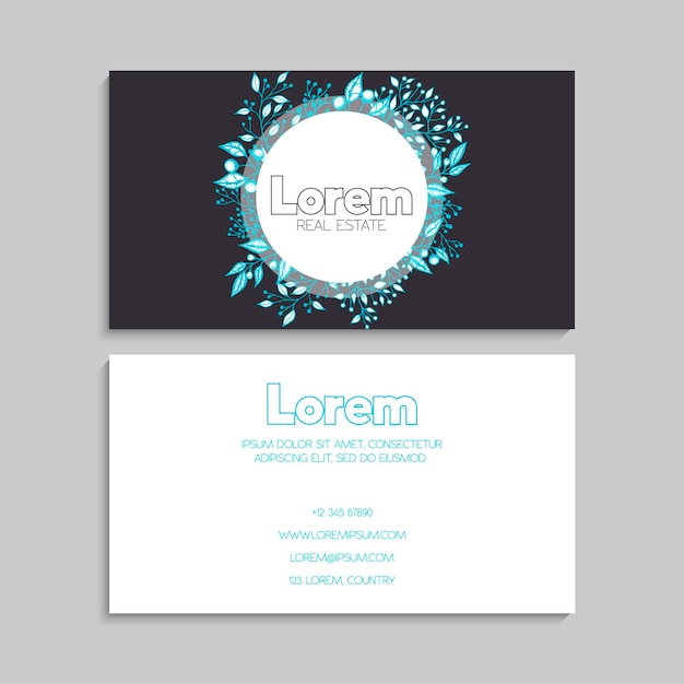 Vector abstract creative business cards set template Vector illustration