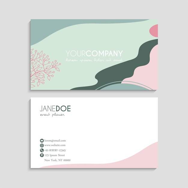 Vector abstract creative business cards set template Vector illustration