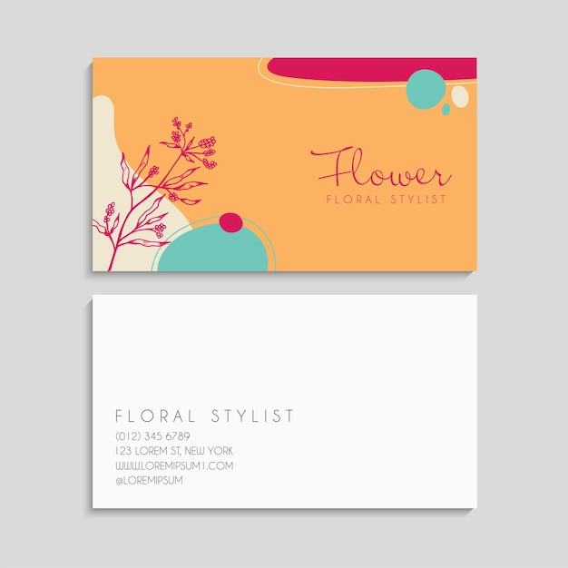 Vector abstract creative business cards set template Vector illustration