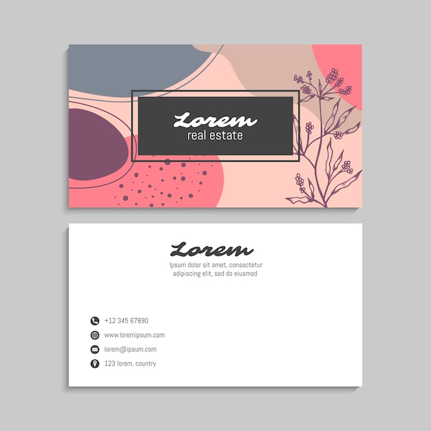 Vector abstract creative business cards set template Vector illustration