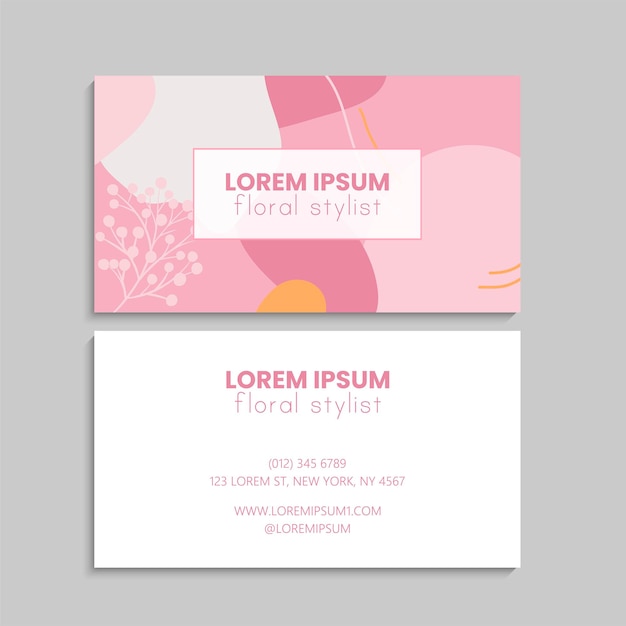 Vector abstract creative business cards set template