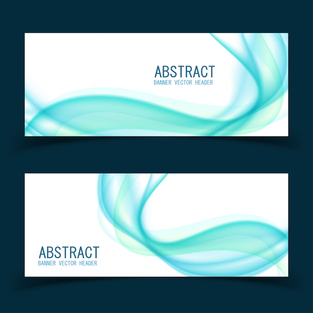 Vector abstract design banner template set