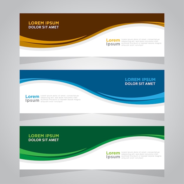 Vector abstract design banner template.