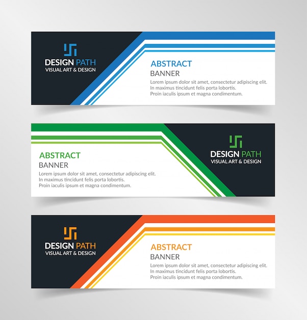 Vector abstract design modern banner web template