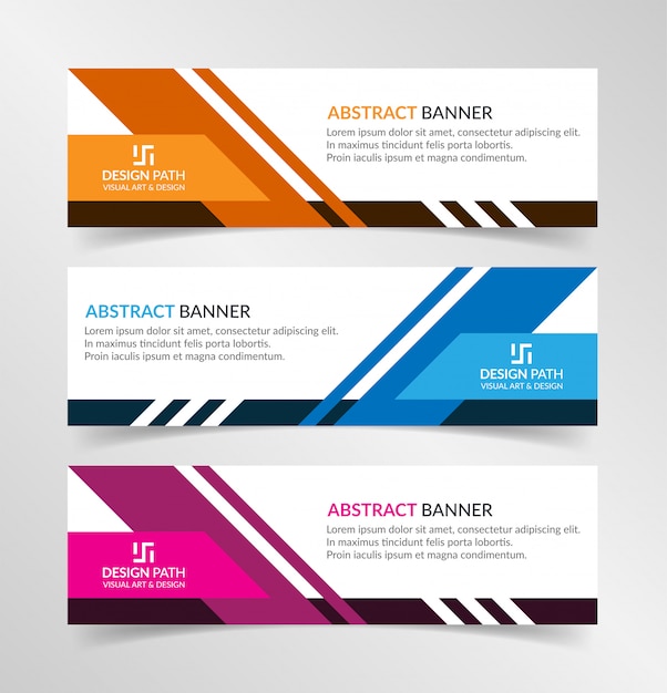 Vector abstract design modern banner web template