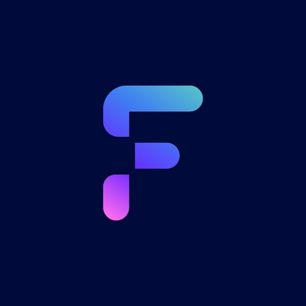 vector abstract F letter logo design