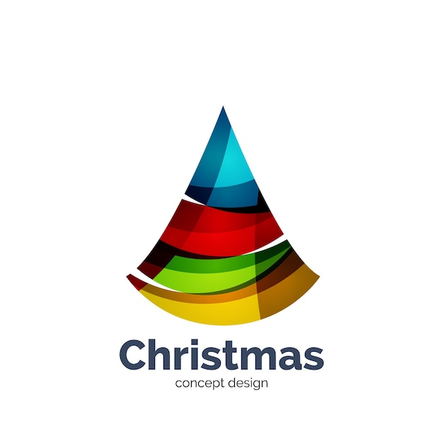 Vector abstract geometric Christmas tree icon