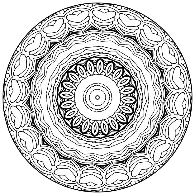 Vector vector abstract mandala pattern. art on the wall. coloring book lace pattern the tattoo.