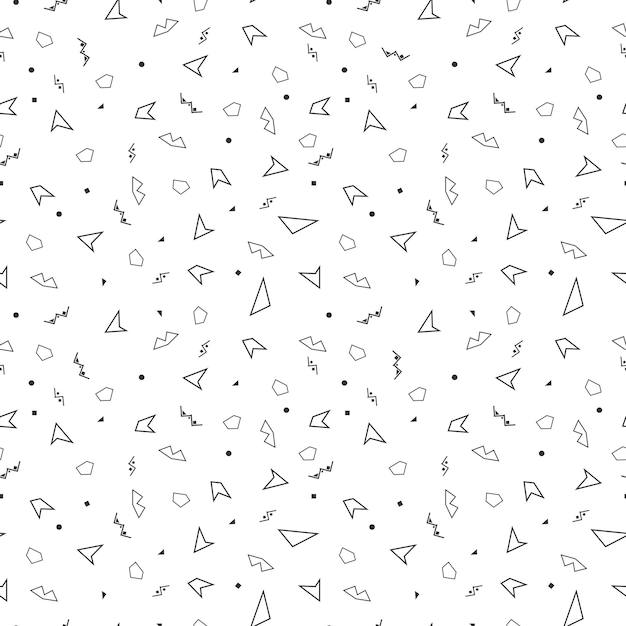 Vector abstract pattern with mosaic geometric shapes  seamless