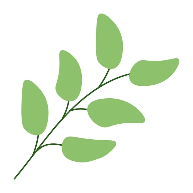 Vector abstract plant leaves illustration