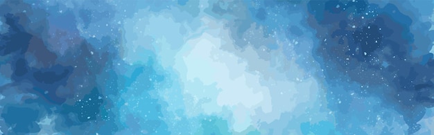 Vector abstract watercolor blue background