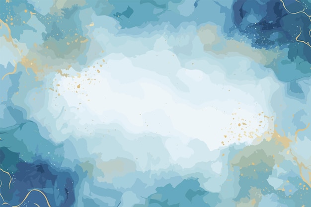 Vector abstract watercolor blue background