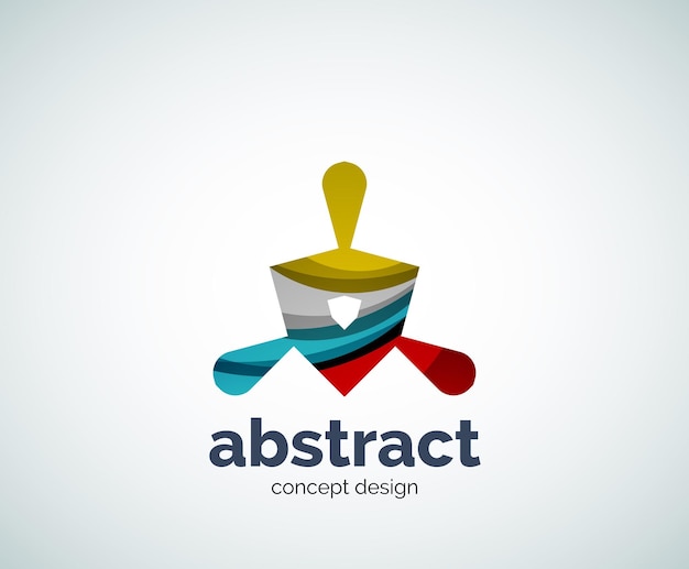 Vector abstruse shape logo template