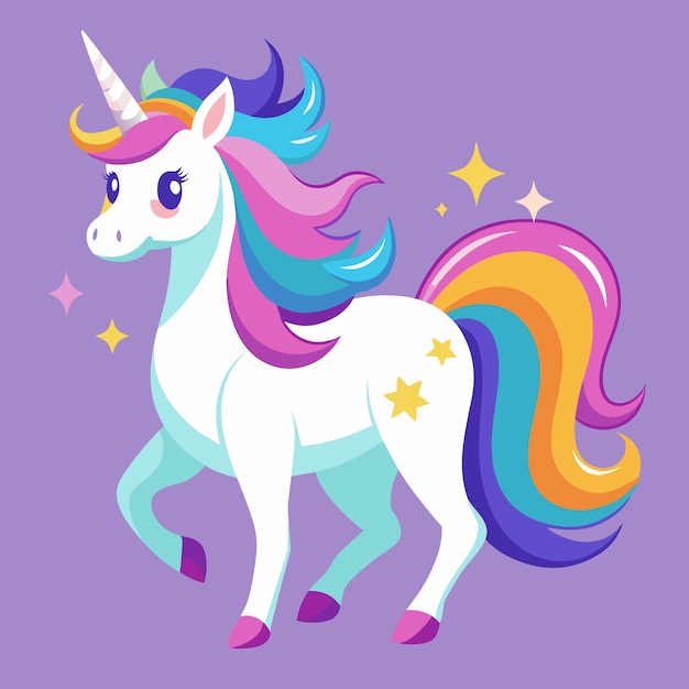 vector adorable unicorn