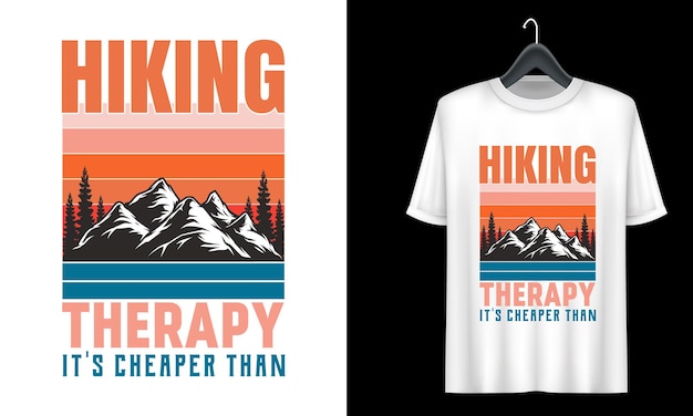 Vector adventure mountain Hiking tshirt design