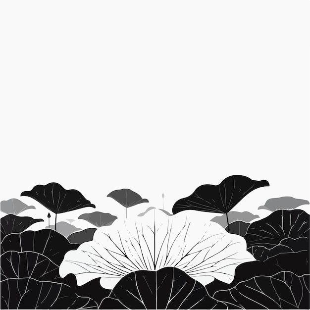 Vector of an aesthetic lotus background