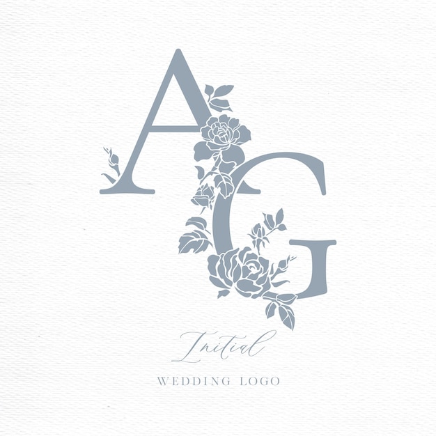 Vector AG initial wedding logo monogram