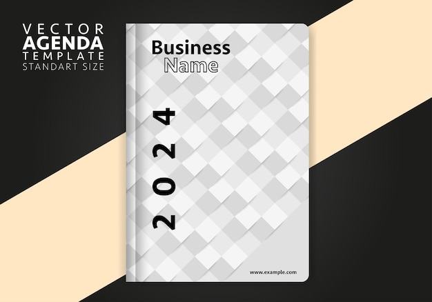 Vector agenda cover design. Creative and minimal agenda cover template suitable for business