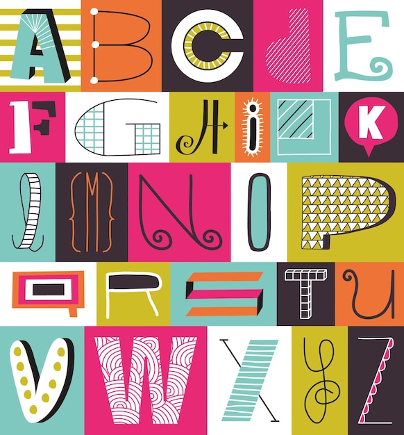 Vector alphabet set