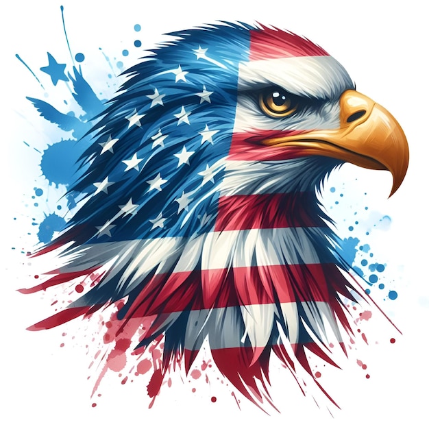 vector american independence day flag logo