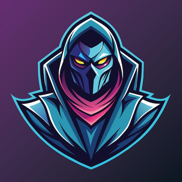 Vector vector angry masked gamer esports logo