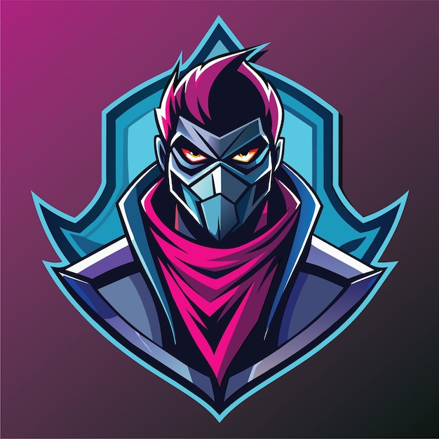 Vector vector angry masked gamer esports logo