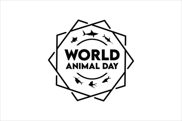 Vector vector animals day logo 44