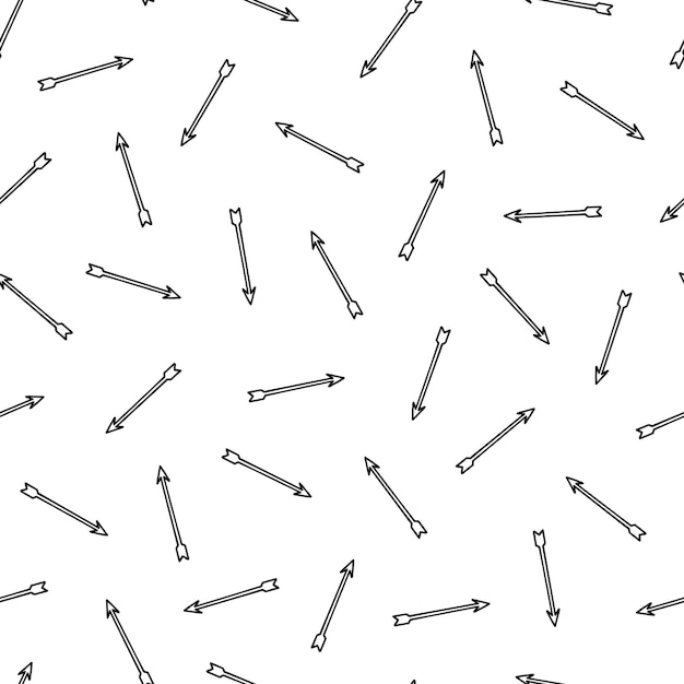 Vector arrows background drawing design Seamless stylish pattern