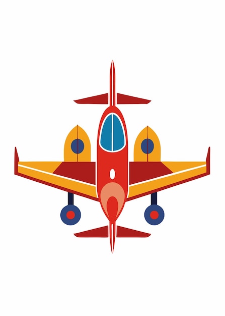 Vector art of Airplane on white background