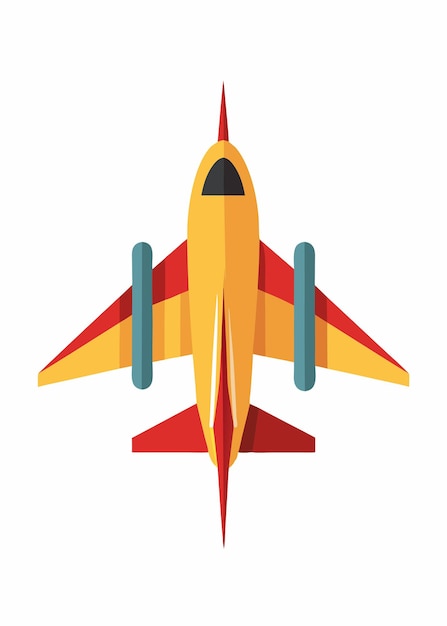 Vector vector art of airplane on white background