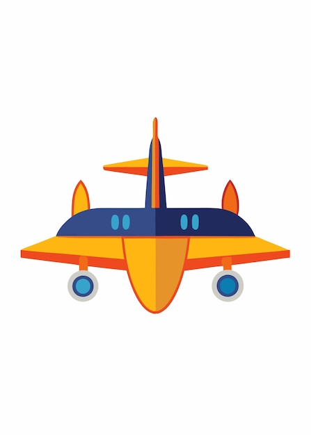 Vector art of Airplane on white background