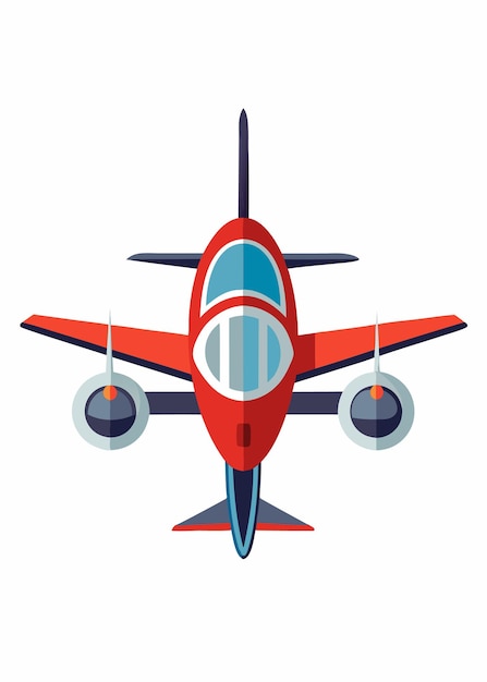 Vector art of Airplane on white background