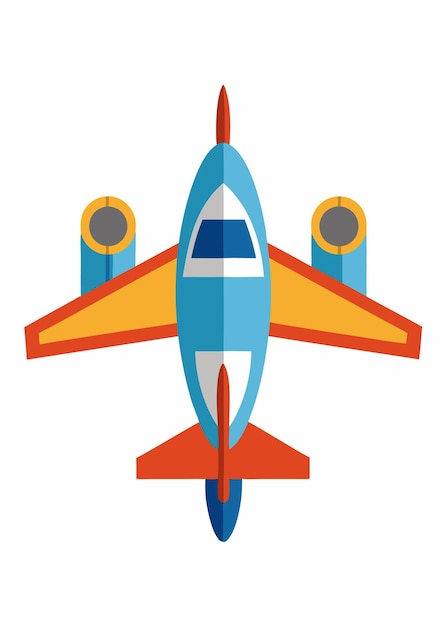 Vector art of Airplane on white background