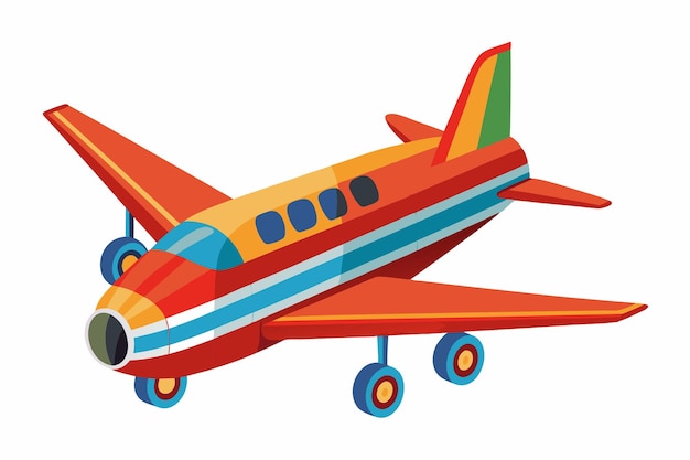 Vector art of Airplane on white background