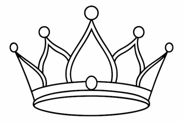 Vector vector art of crown on white background