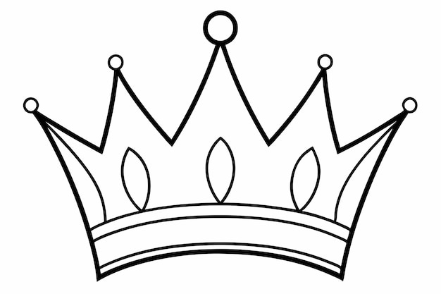 Vector vector art of crown on white background