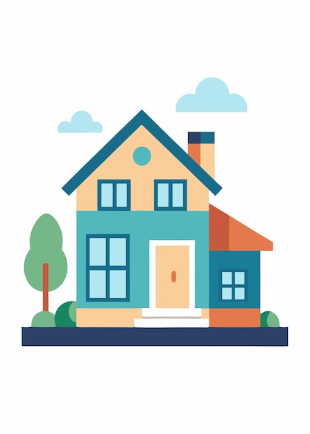 Vector art of Home on white background