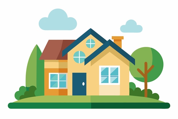 Vector art of Home on white background