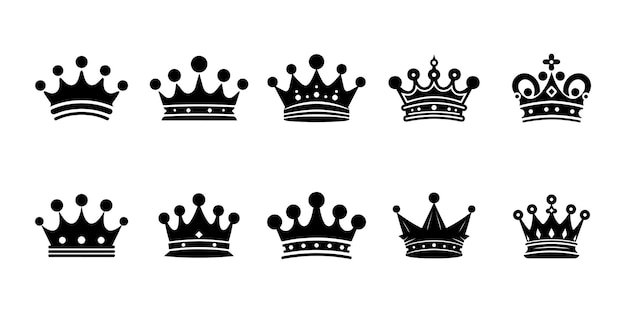 Vector Art Silhouette Crown Design