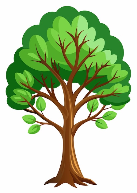 Vector art of Tree drawing Abstract minimal flat art