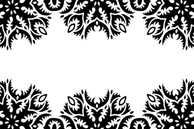 Vector art with abstract black thorned border