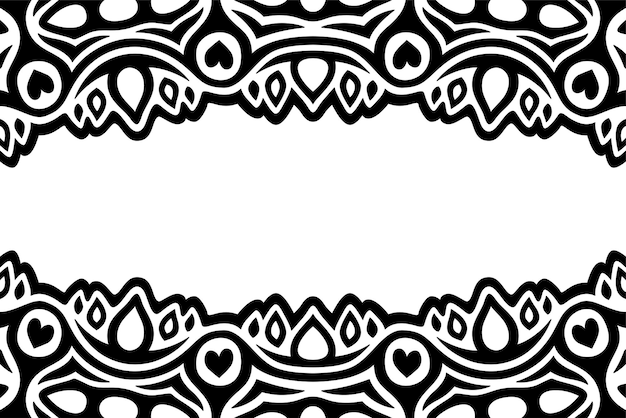 Vector art with abstract black valentine border