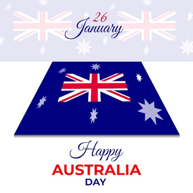 Vector Australia victory day illustration