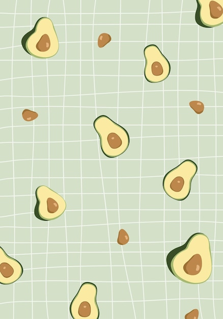 Vector_Avocado wrapping paper