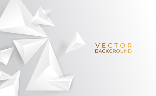 Vector background abstract polygon triangles on white background