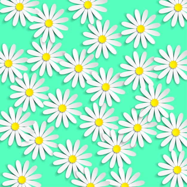 Vector background of daisies Ideal as wallpaper or as a base for writing beautiful messages