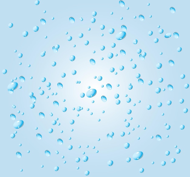 Vector background drops of clear water